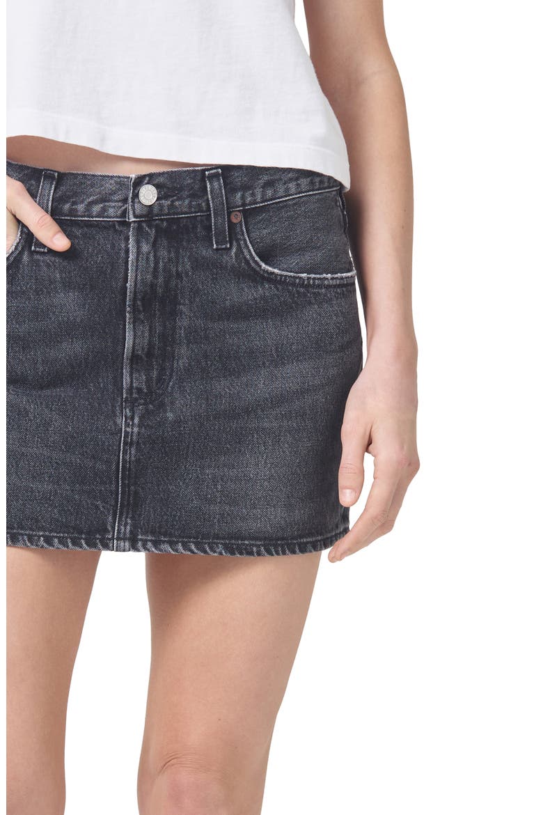 Alek Denim Miniskirt, Alternate, color, DITCH