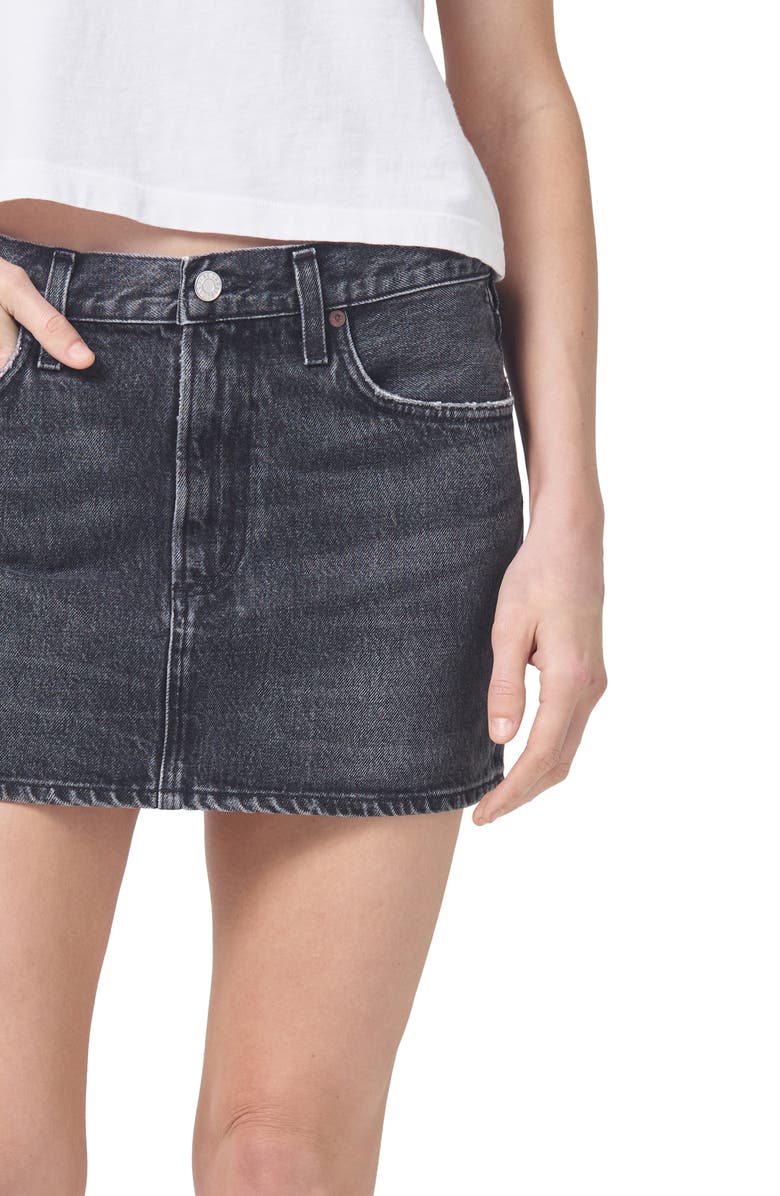 AGOLDE Alek Denim Miniskirt, Alternate, color, 