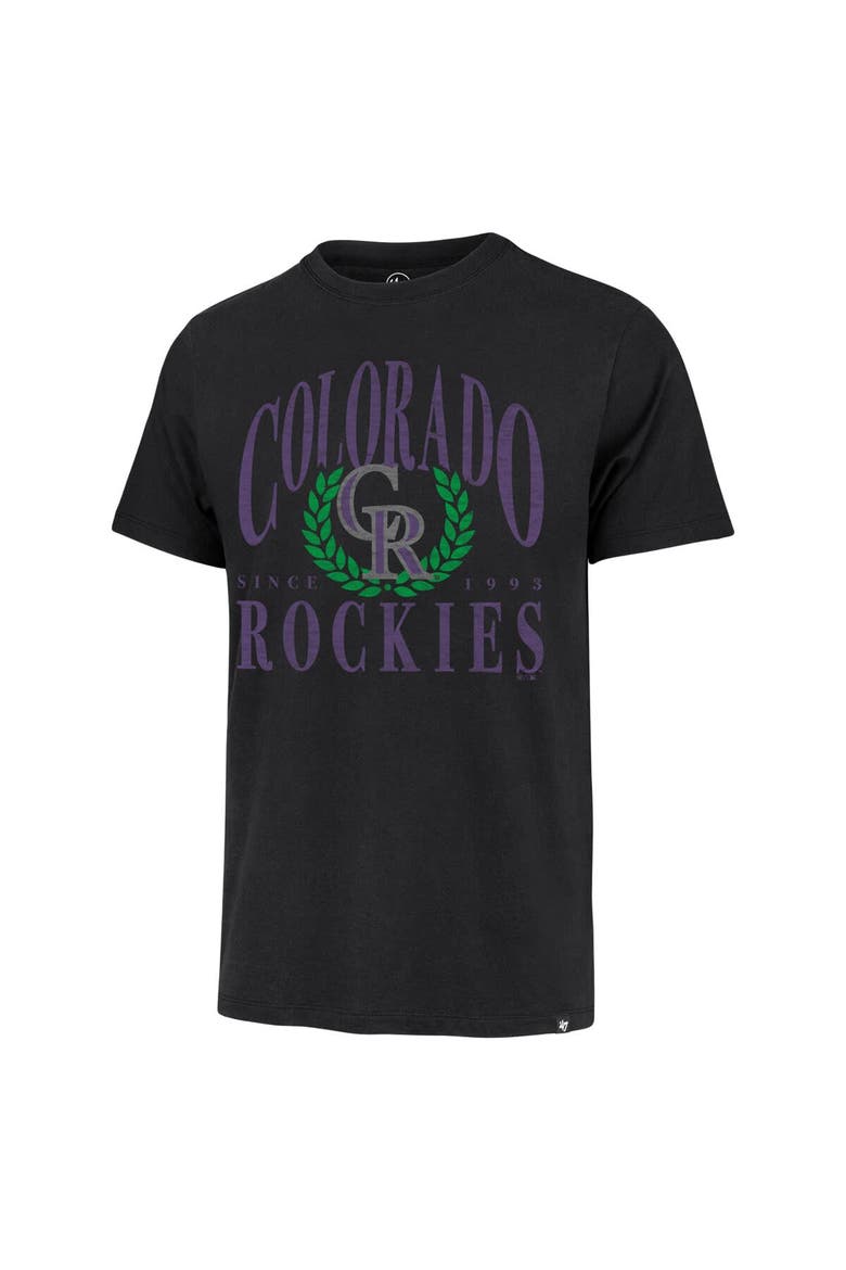 Men's '47 Black Colorado Rockies Pitchout Franklin T-Shirt, Alternate, color, Black