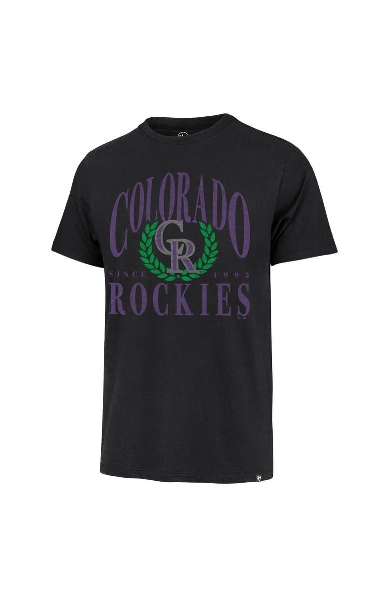 '47 Men's '47 Black Colorado Rockies Pitchout Franklin T-Shirt, Alternate, color, Black