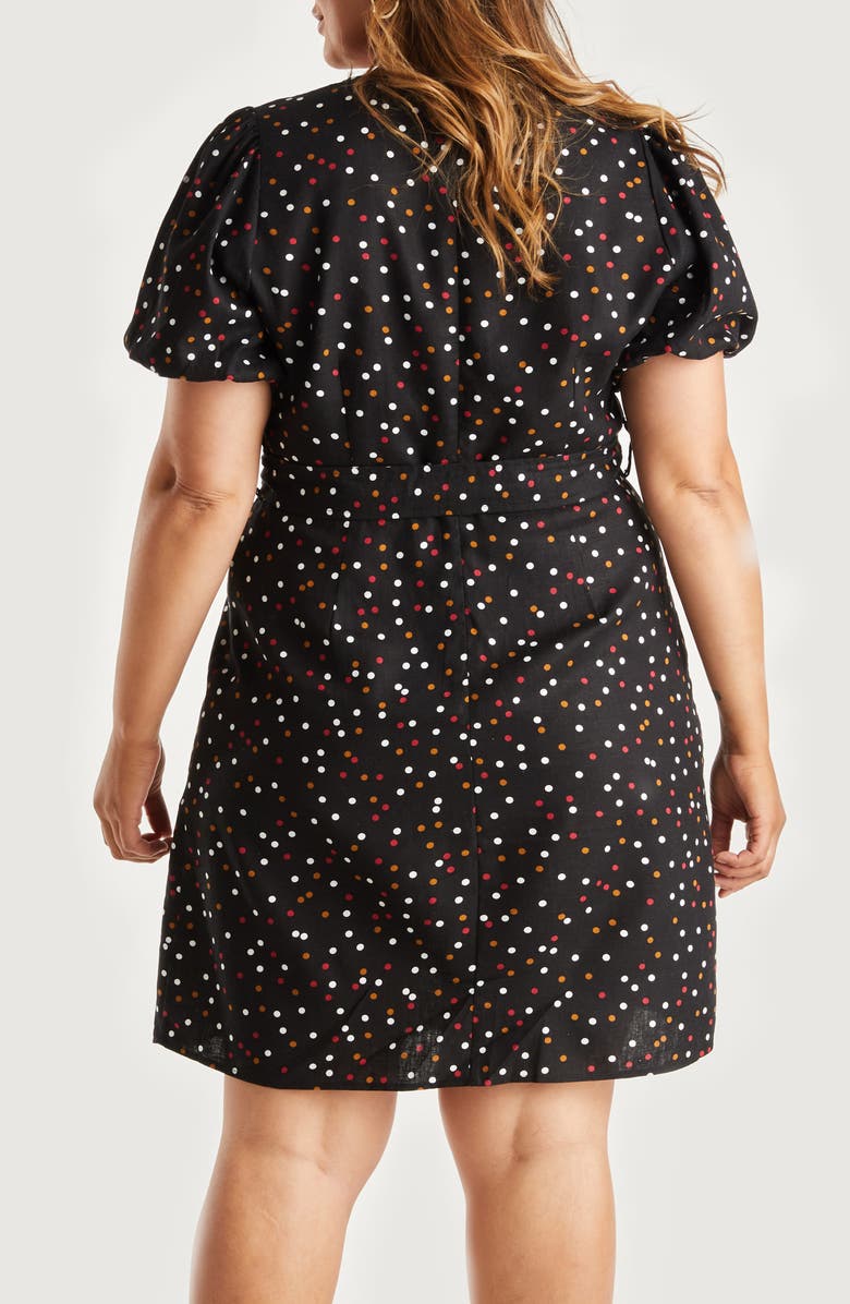 Estelle Confetti Faux Wrap Dress, Alternate, color, 