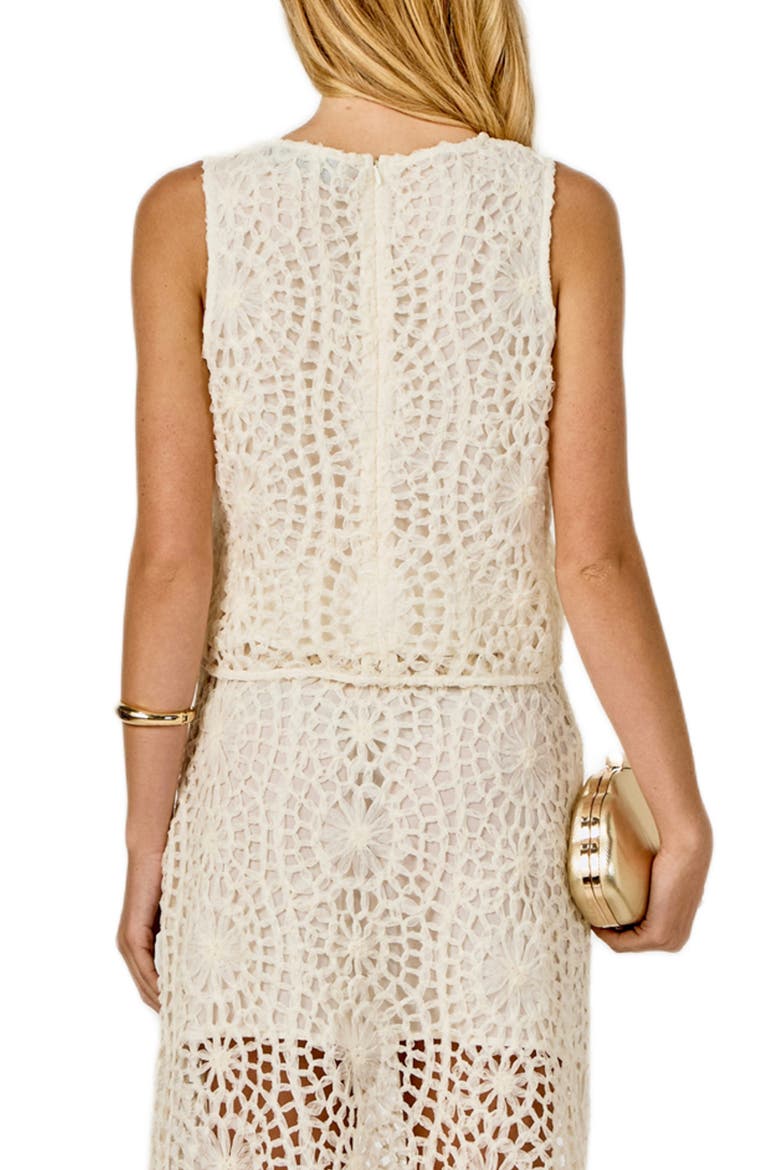 Texture Sleeveless Crop Top, Alternate, color, CREAM