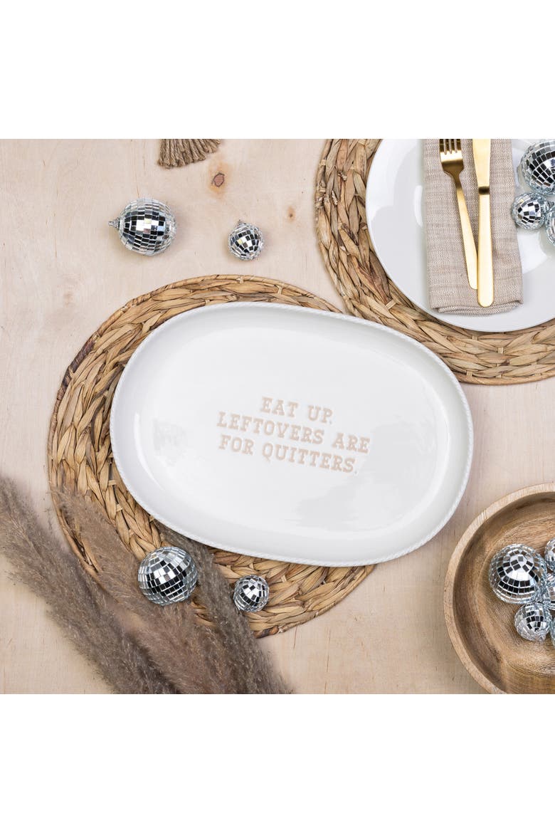 Eat Up Platter Ceramic White, Alternate, color, White