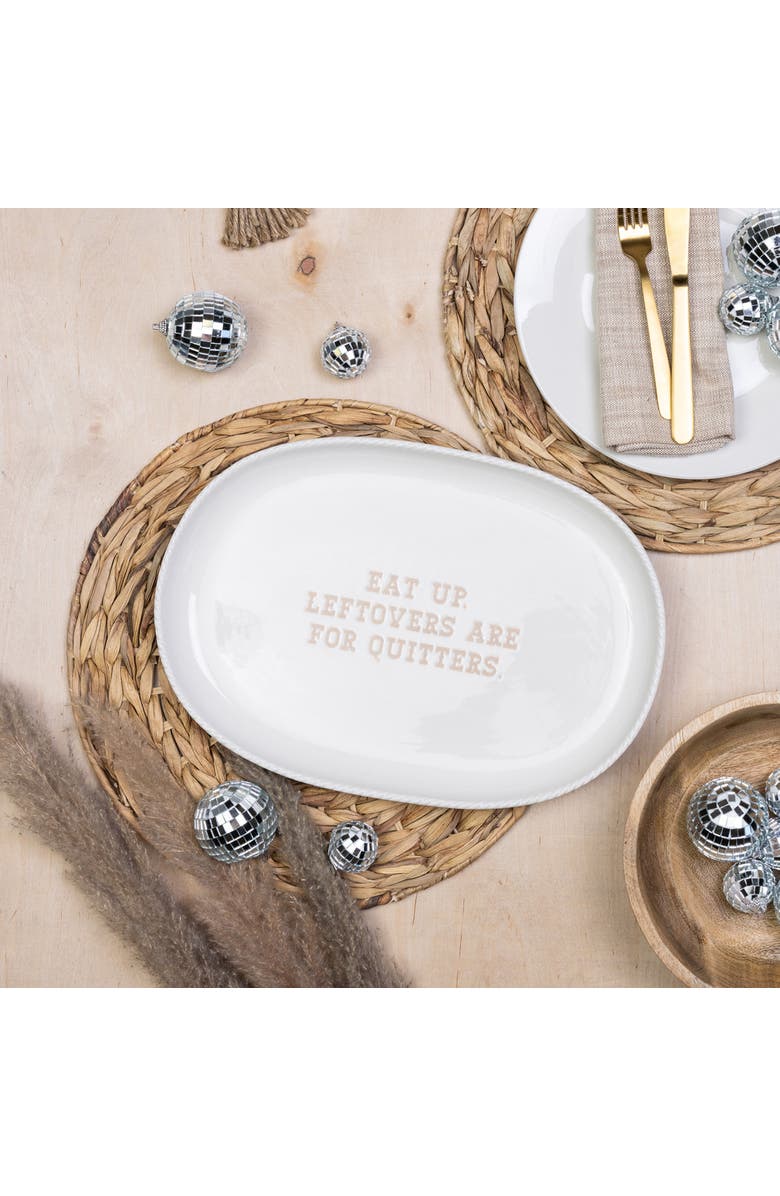 Totalee Gift Eat Up Platter Ceramic White, Alternate, color, White