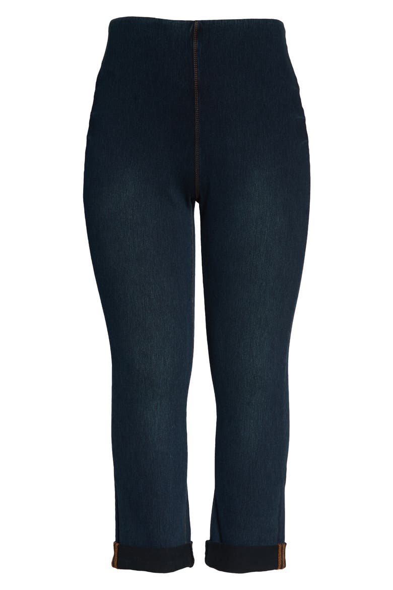 'Lyssentials High Rise Boyfriend Denim Leggings, Alternate, color, INDIGO