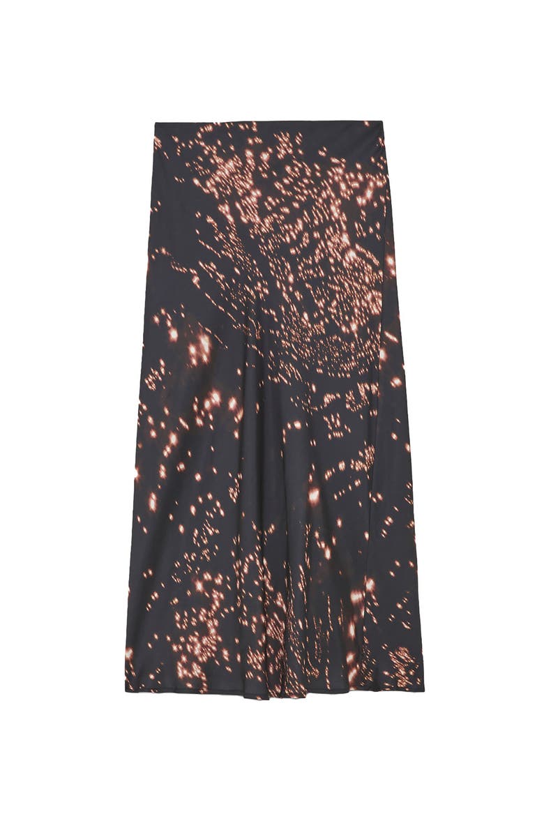 Viscose Long Skirt, Alternate, color, Black