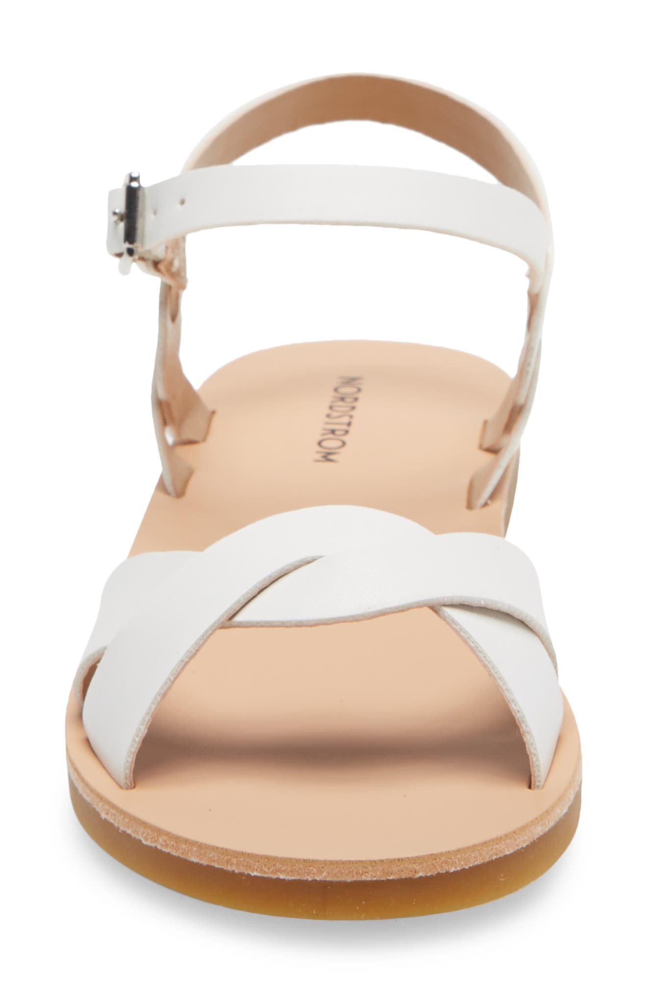 Sadee Flat Sandal, Alternate, color, WHITE