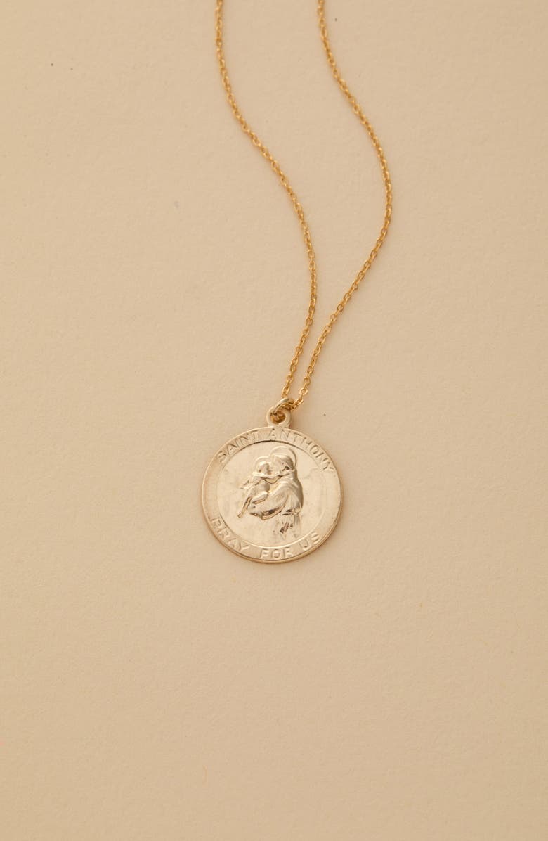 Set & Stones Saint Anthony Necklace, Alternate, color, Gold