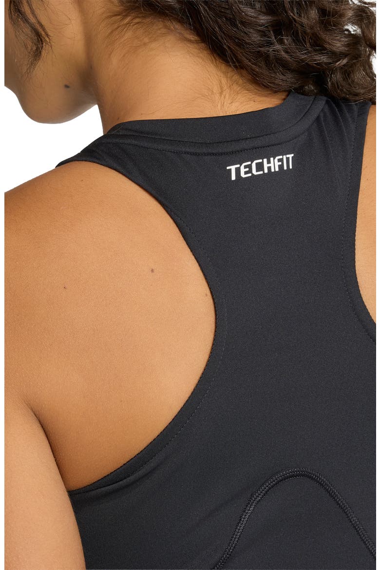 Techfit Colorblocked Performance Tank, Alternate, color, BLACK/ CARBON
