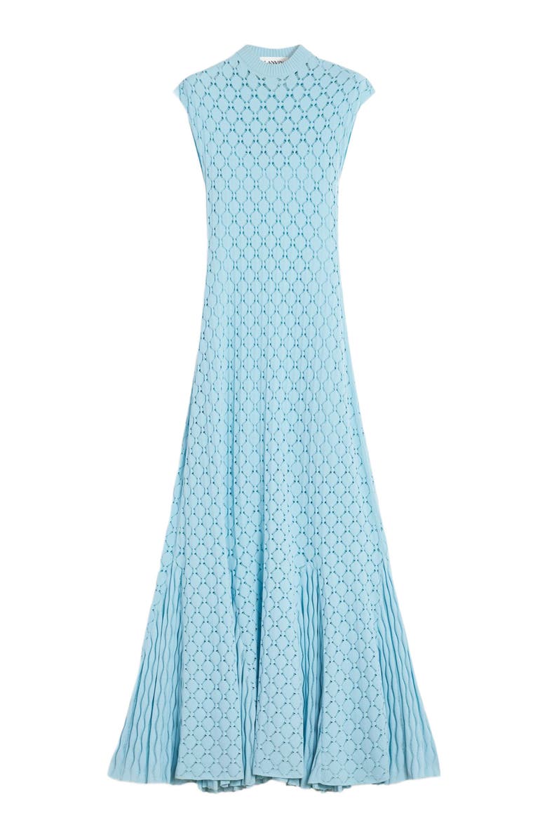 Lanvin LONG DRESS IN LACE EFFECT KNIT, Alternate, color, 