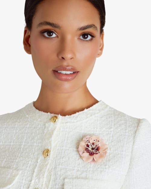 Helena Simon The Cherry Blossom Floral Brooch In Pink