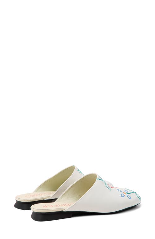 Camper Pelotas Ariel Twins Mismatched Mule In White