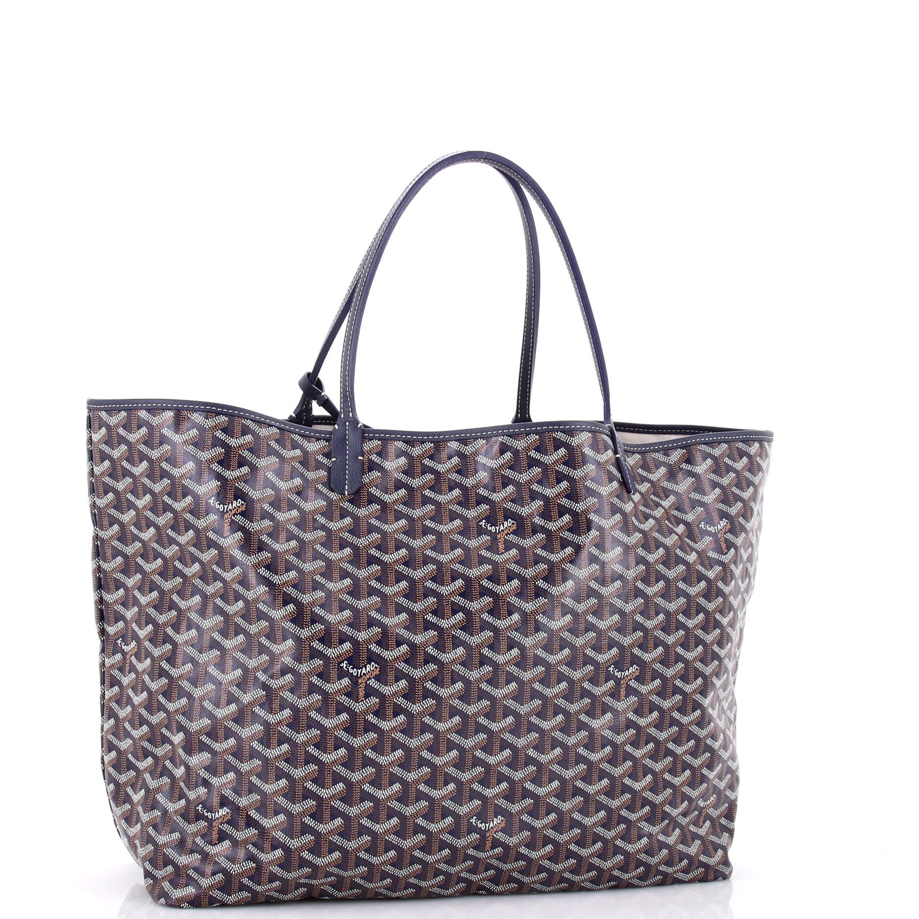 Pre-Owned Goyard Saint Louis Tote Coated Canvas GM, Alternate, color, Blue