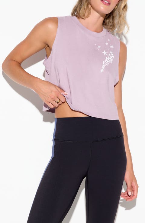 Namaste Bolt Crop Cotton Graphic Tank