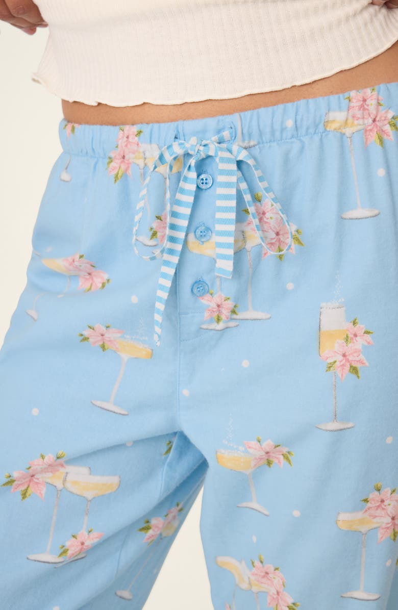 PJ Salvage Fizz the Season Pajama Pants, Alternate, color, Light Sky