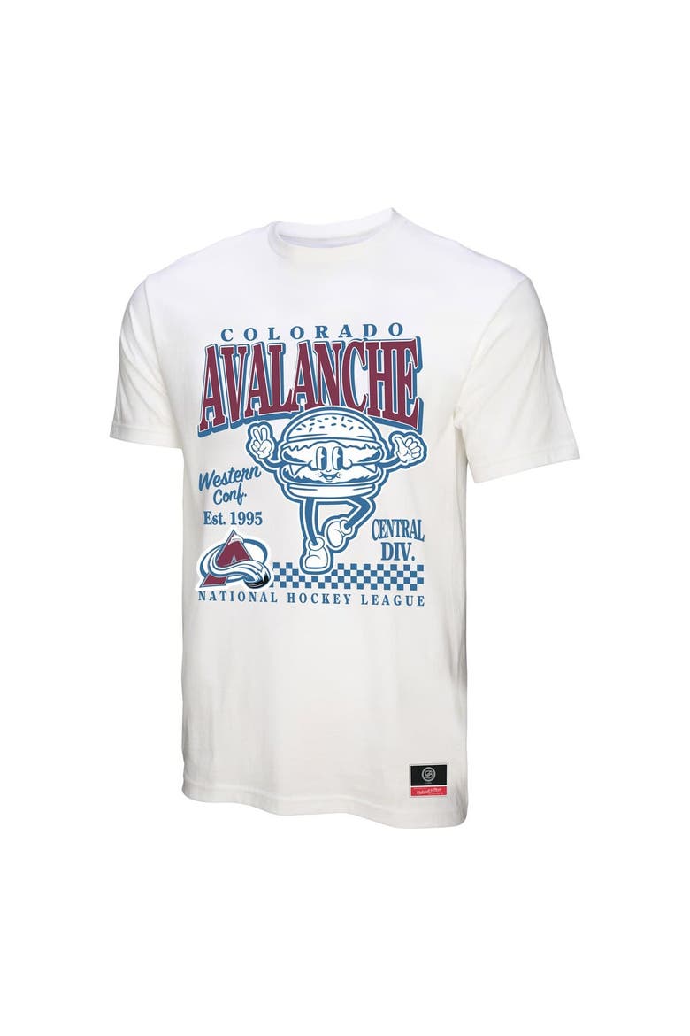 Men's Mitchell & Ness White Colorado Avalanche Local Food T-Shirt, Alternate, color, White
