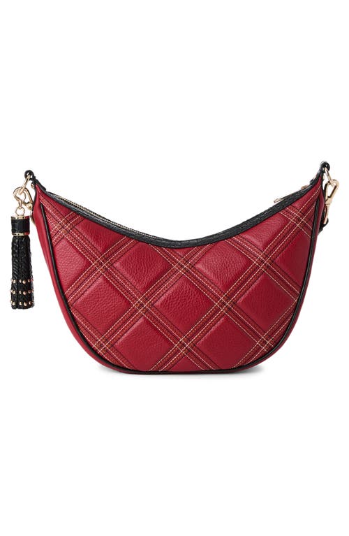 Brahmin Percy Quilted Leather Crossbody Bag In Red