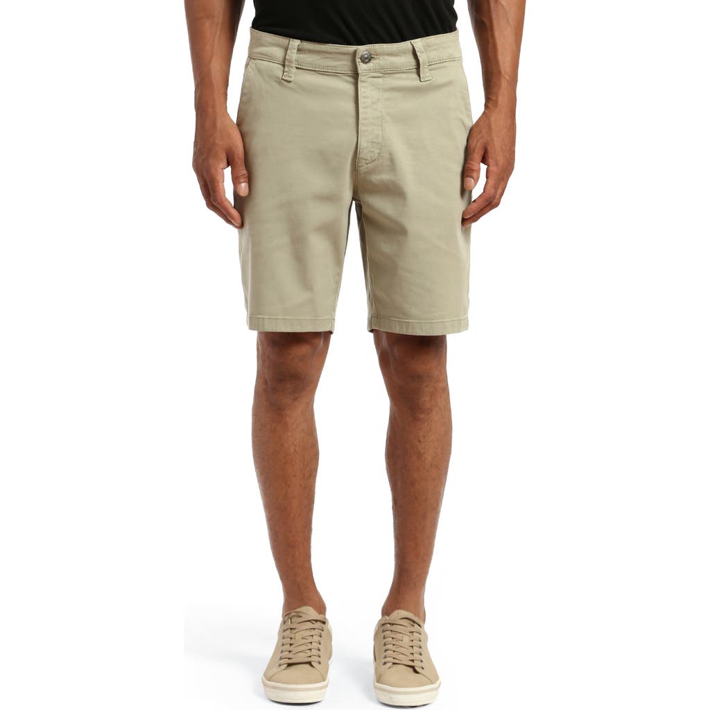 Mavi Jeans Noah Stretch Twill Flat Front Chino Shorts In Brown