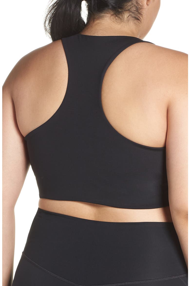 Cropped Paloma Sports Bra, Alternate, color, BLACK