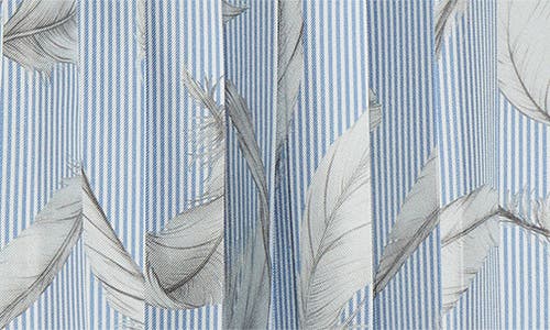 Thom Browne Pleated Feather Print Silk Twill Midi Skirt