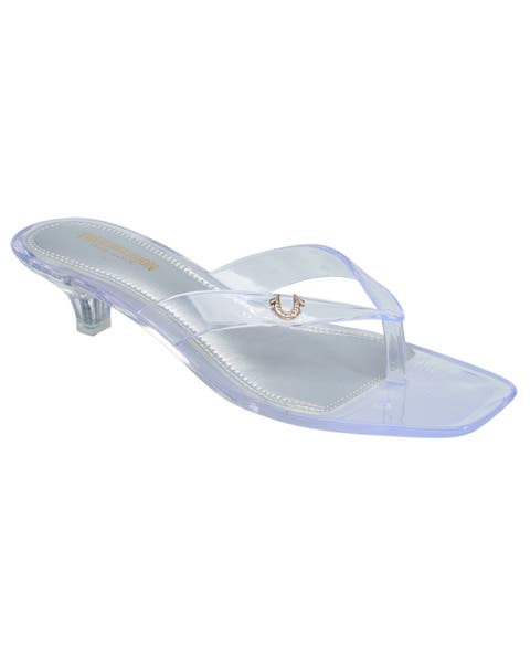 Jelly Thong Strap Heel