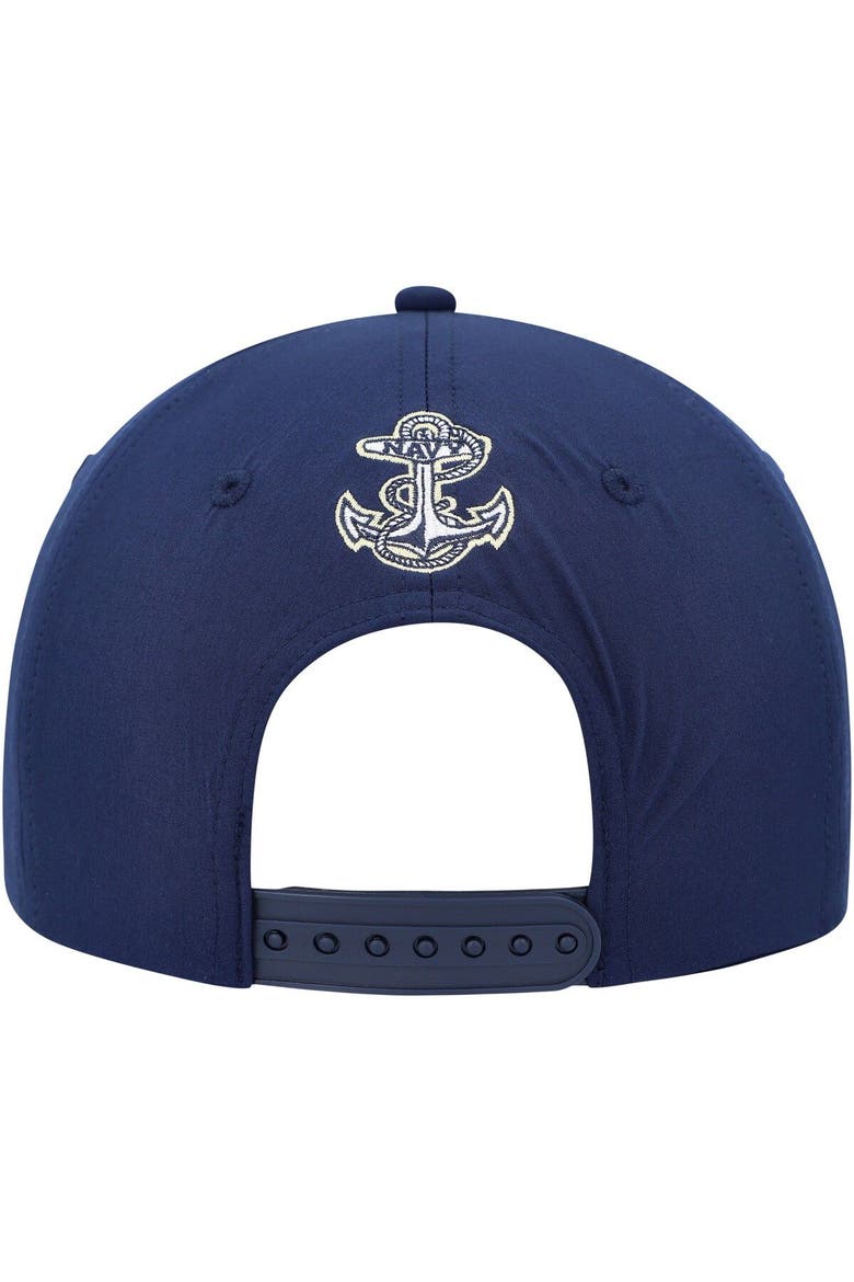 Men's Colosseum  Navy Navy Midshipmen Positraction Snapback Hat, Alternate, color, Navy