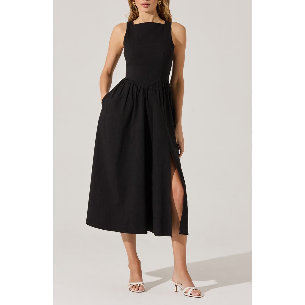 ASTR ASTR THE LABEL BOW BACK A-LINE DRESS