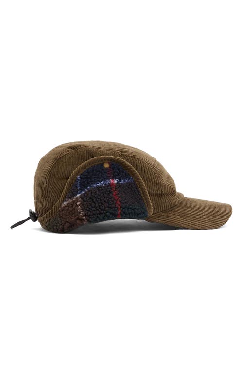 Barbour Lowfen Cotton Corduroy Trapper Hat In Brown