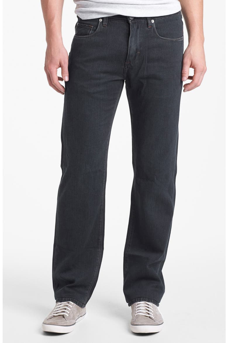 Denim 'Coastal Island' Standard Fit Jeans, Main, color, BLACK OVERDYE