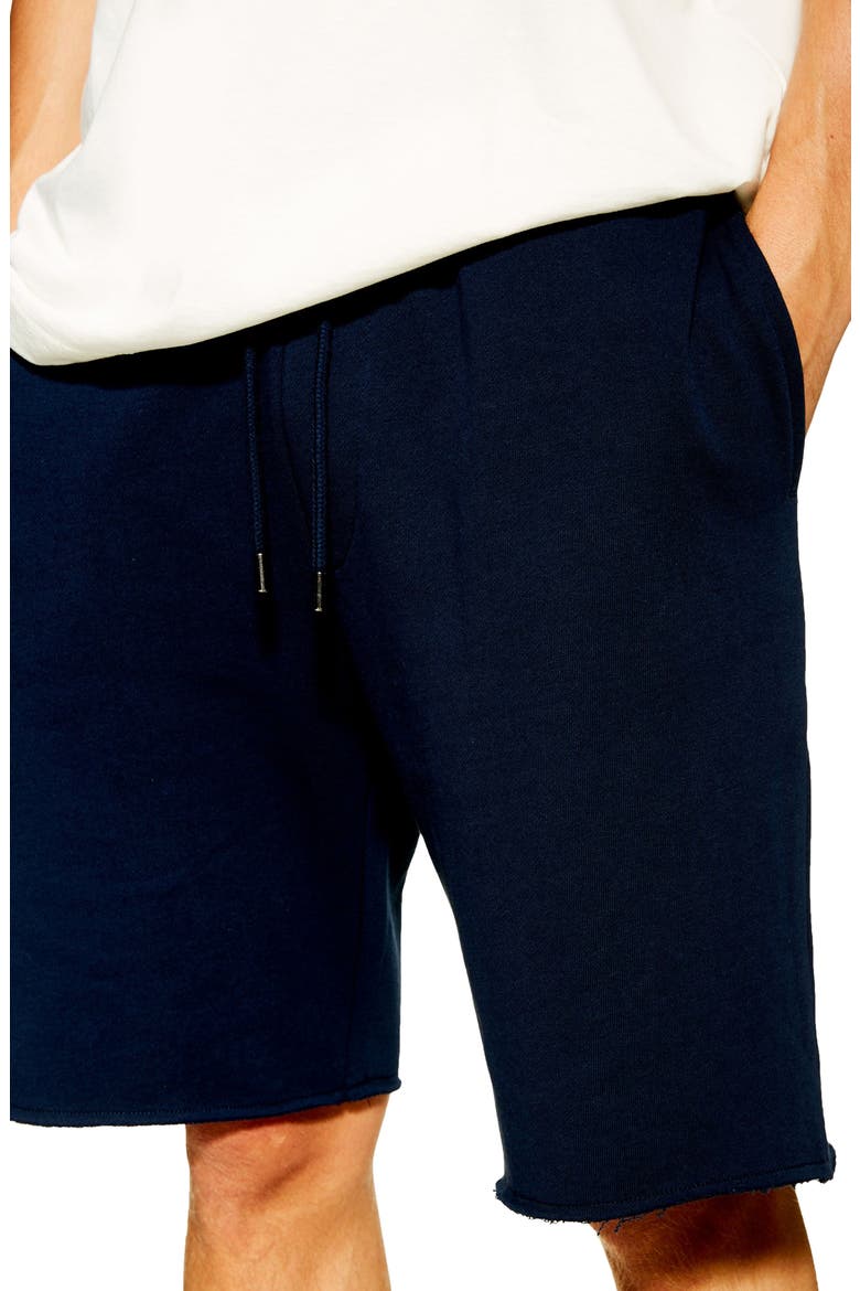 Jersey Sweat Shorts, Alternate, color, NAVY BLUE