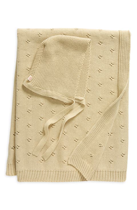 Trefle Organic Cotton Blanket & Hat Set (Baby)