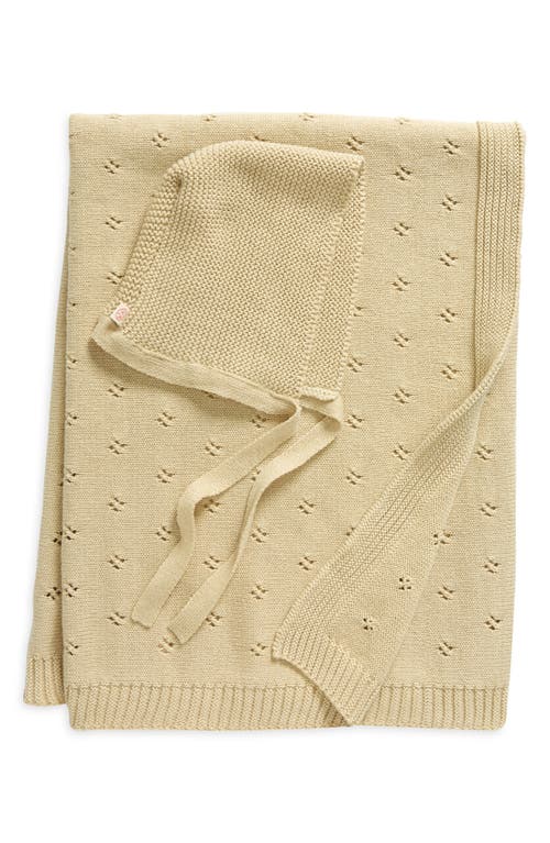 Pink Lemonade Trefle Organic Cotton Blanket & Hat Set in Nature 