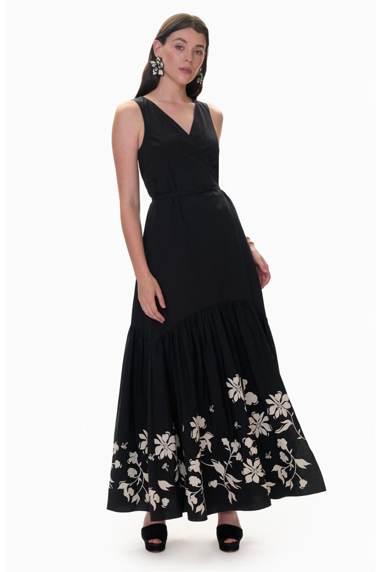 Quinn Applique Dress, Main, color, Noir