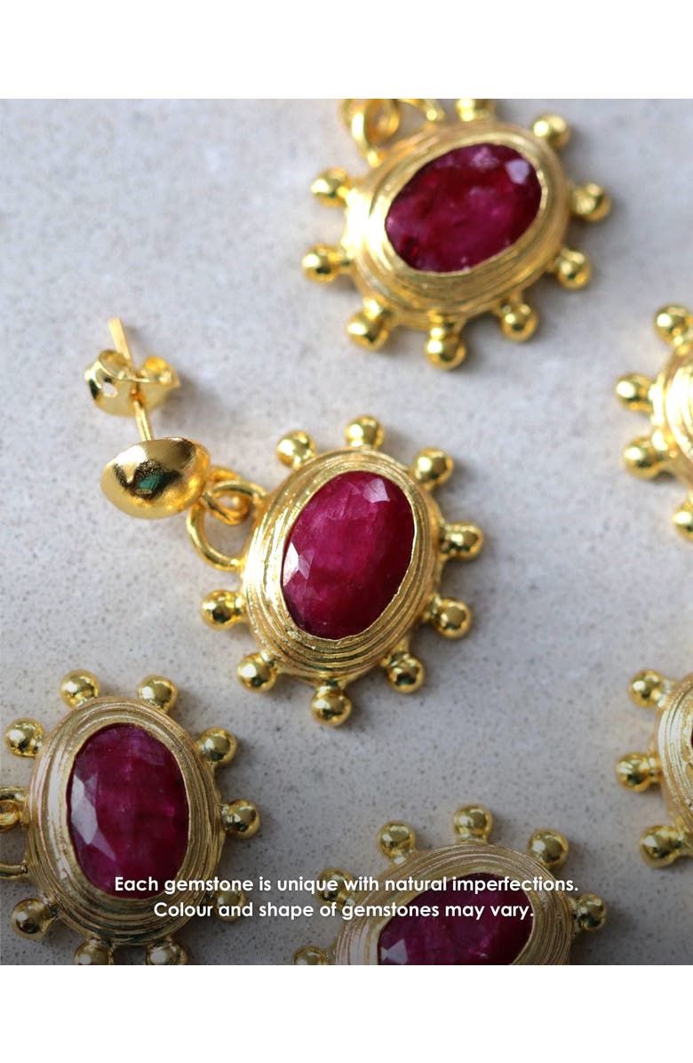 Ottoman Hands Zand Drop Earrings, Alternate, color, Brass