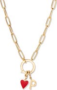 Brook and York Cameron Initial Heart Charm Necklace