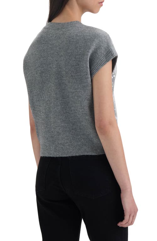 Nvlt Embellished Short Sleeve Sweater In Gray