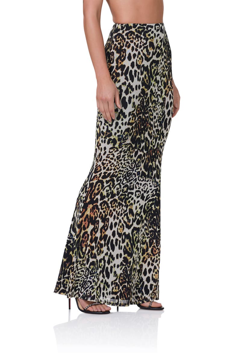 Tegan Print Maxi Skirt, Alternate, color, FALL ANIMAL