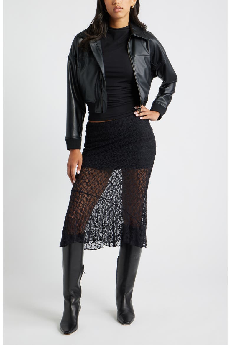 Ruched Mock Neck Tank, Alternate, color, BLACK