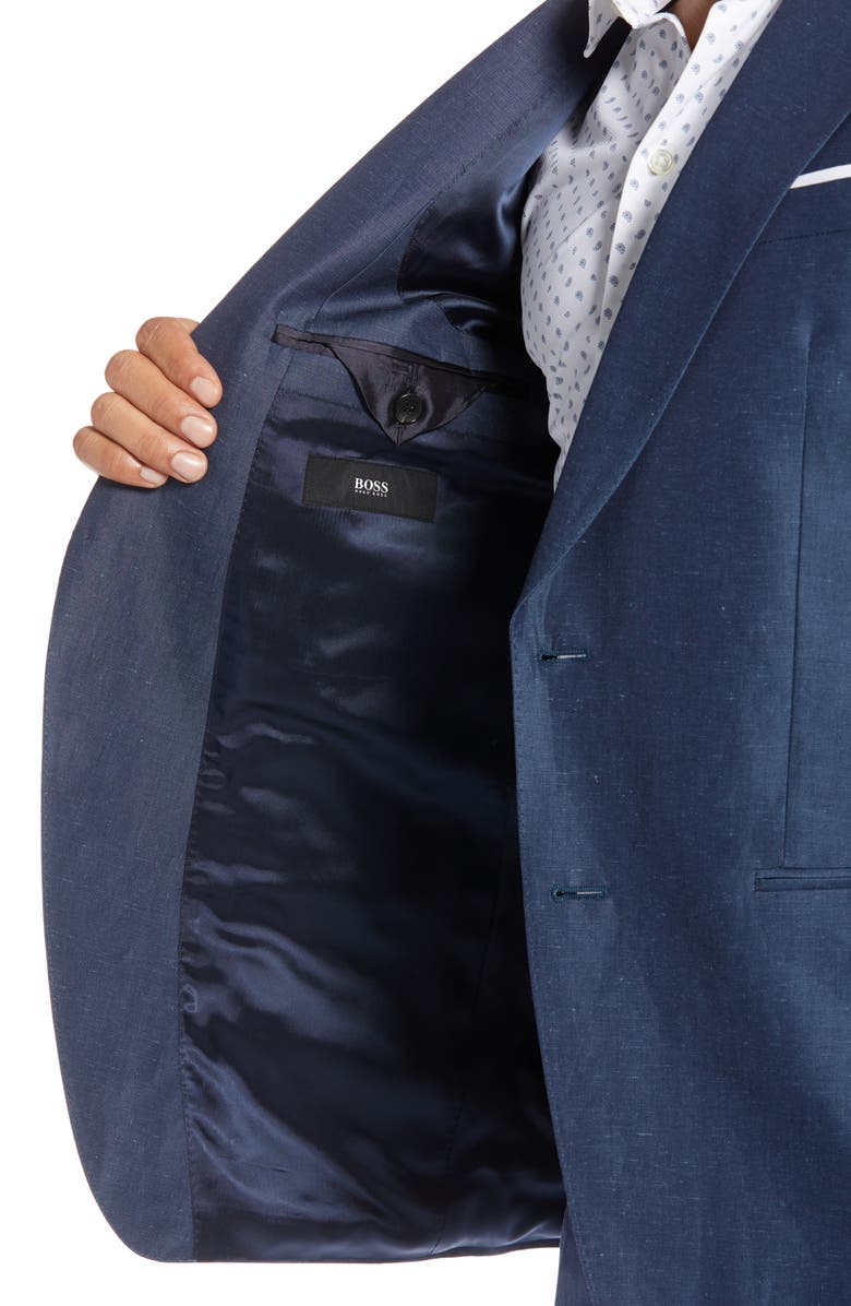 BOSS Helward/Gelvin Trim Fit Solid Linen & Cotton Suit, Alternate, color,