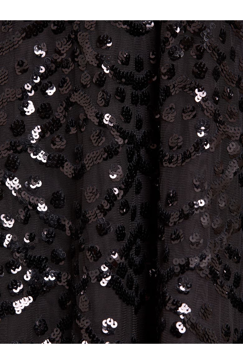 Deco Dot Ankle Gown, Alternate, color, Graphite