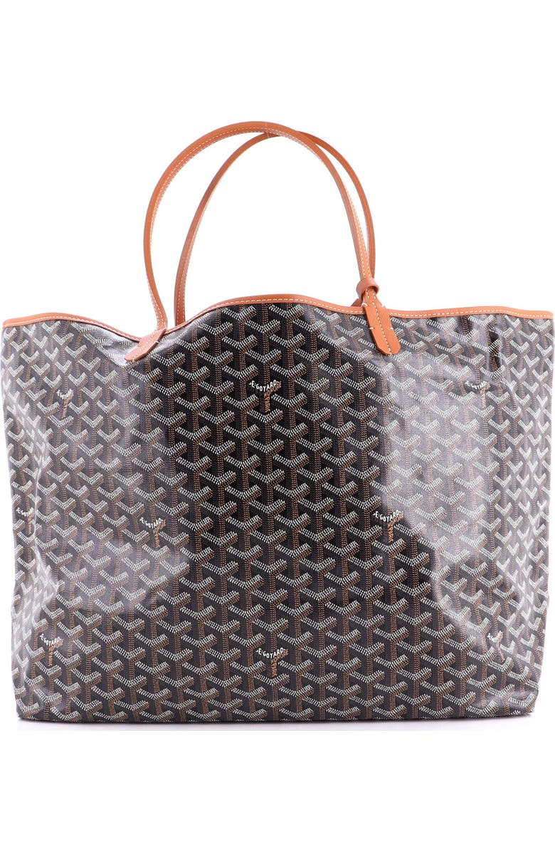 Pre-Owned Goyard Saint Louis Tote Coated Canvas GM, Main, color, Brown