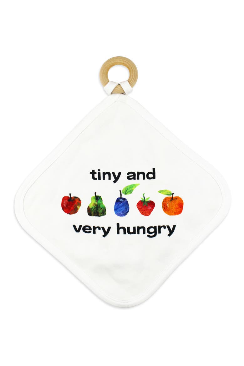 x 'The Very Hungry Caterpillar™' Lovey Organic Cotton Cloth with Removable Teether Ring, Main, color, FRUIT