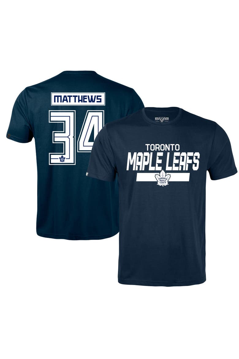 Men's Levelwear Auston Matthews Navy Toronto Maple Leafs Richmond Player Name & Number T-Shirt, Alternate, color, Navy