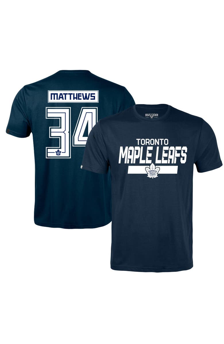 LEVELWEAR Men's Levelwear Auston Matthews Navy Toronto Maple Leafs Richmond Player Name & Number T-Shirt, Alternate, color, Navy