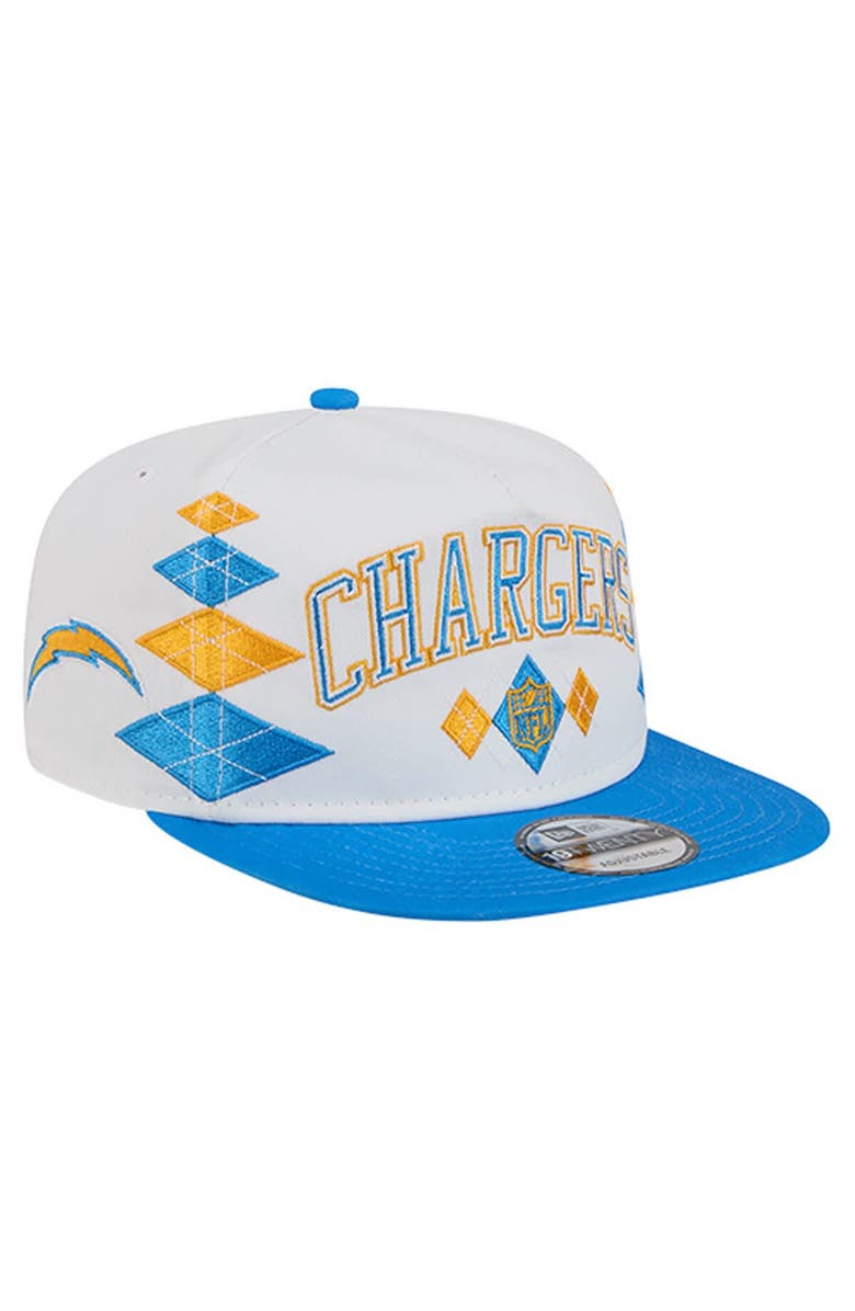 New Era Men's New Era  White Los Angeles Chargers Argyle 19TWENTY Adjustable Hat, Main, color, White