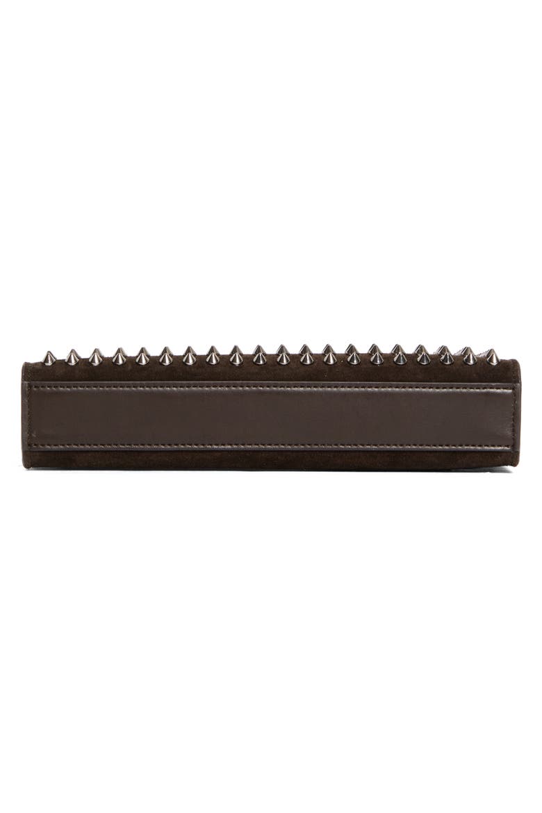Funky Stud Suede Crossbody Bag, Alternate, color, CAFE/ GUN METAL
