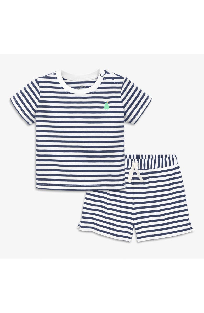 Primary Baby Stripe Embroidered Set, Main, color, Sunwashed Navy White Stripes