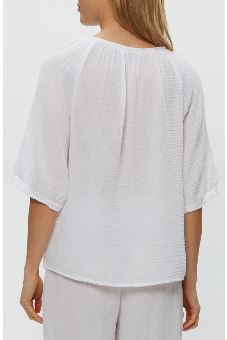 Jane Puff Sleeve Top, Alternate, color, WHITE