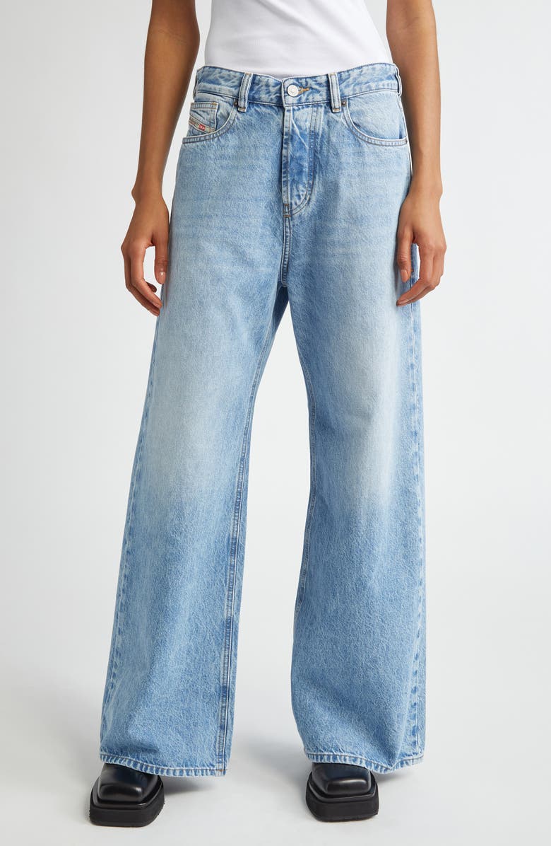 DIESEL<sup>®</sup> 1996 D-Sire Low Rise Wide Leg Jeans, Main, color, Denim