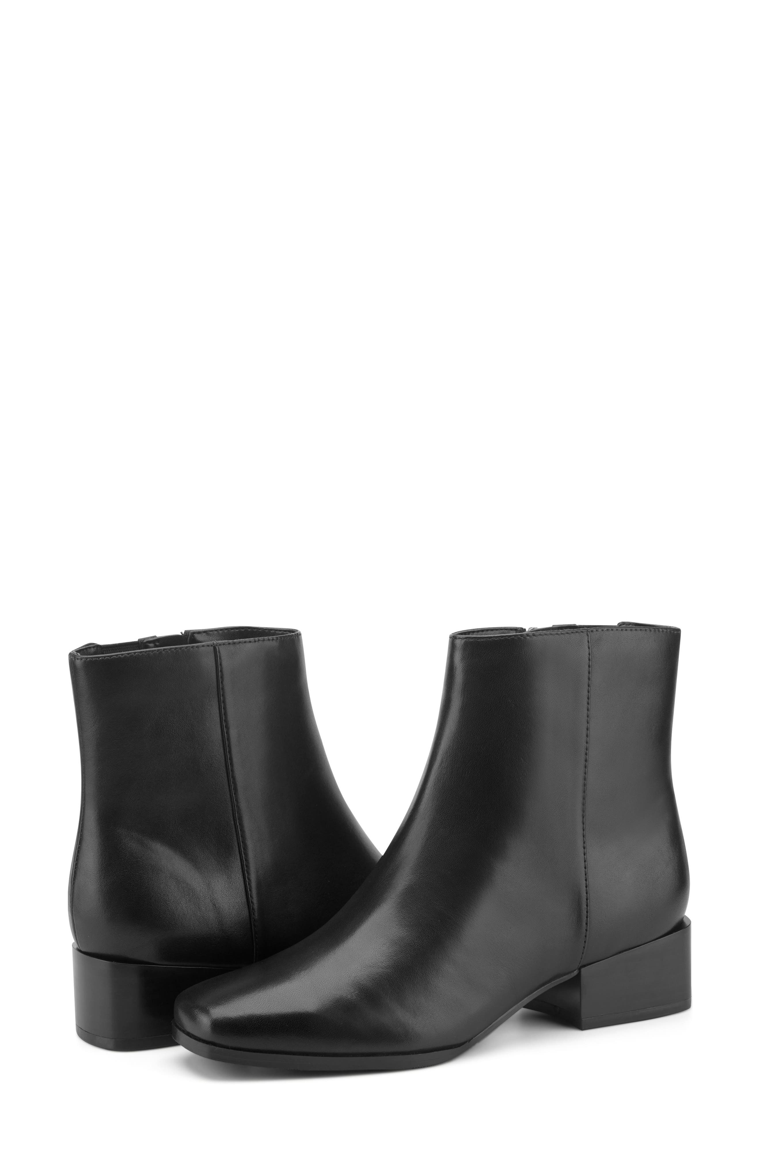 Sidney Leather Bootie, Alternate, color, BLACK